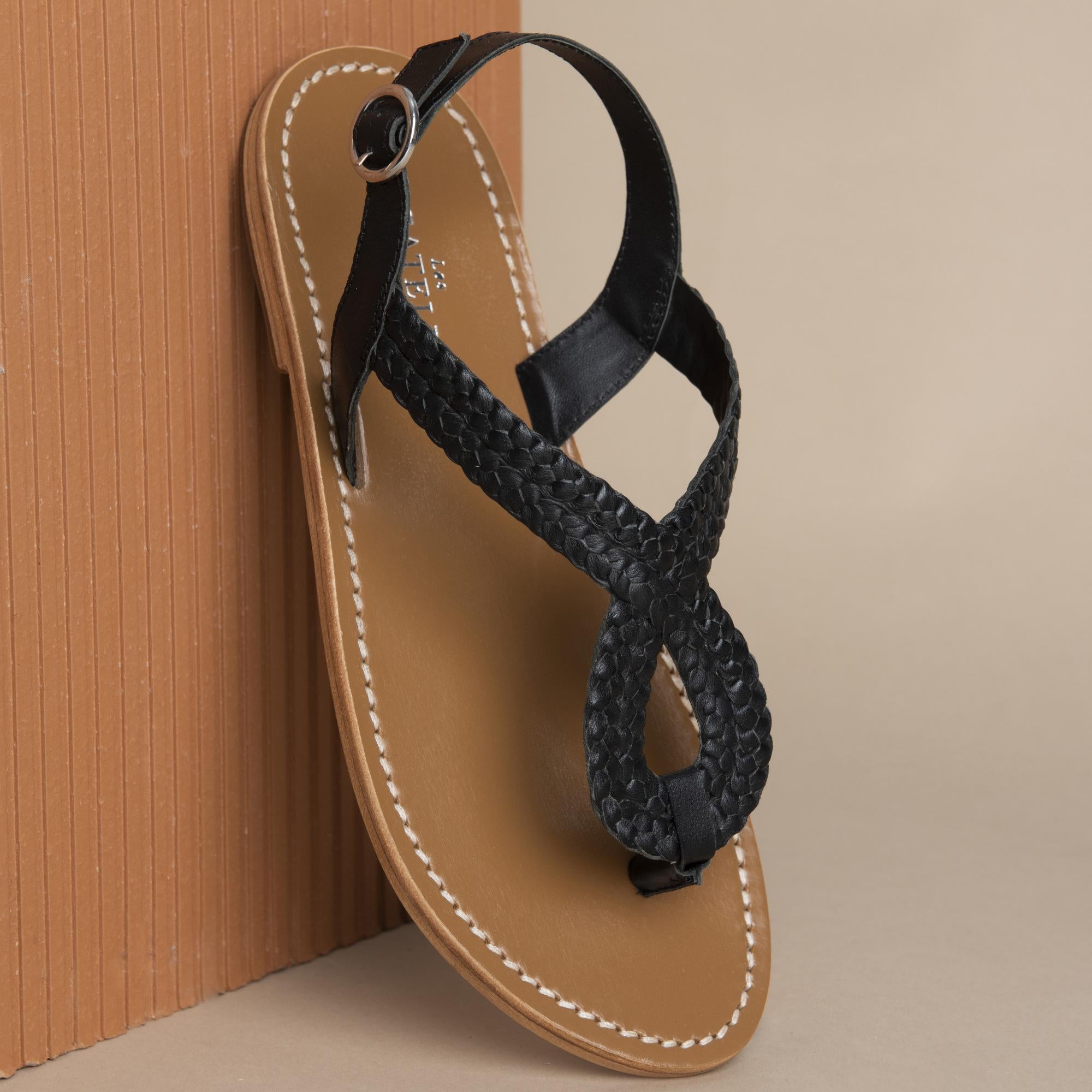 CHADRIMA sandales en cuir black