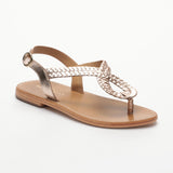 CHADRIMA sandales en cuir gold
