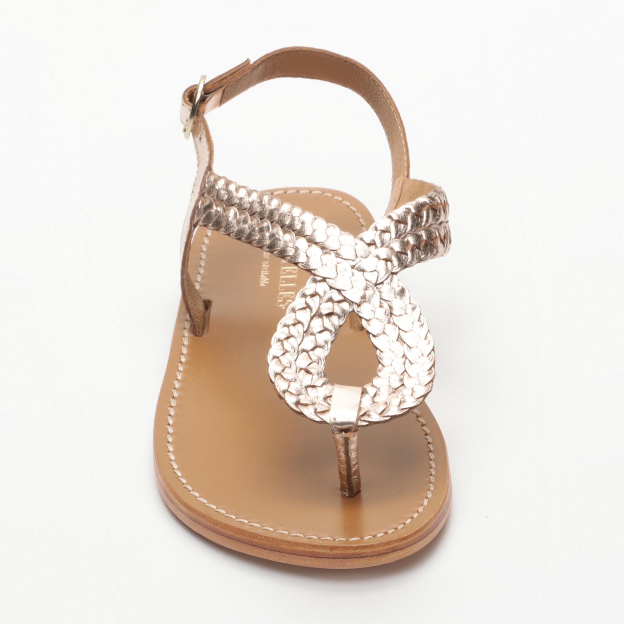 CHADRIMA sandales en cuir gold