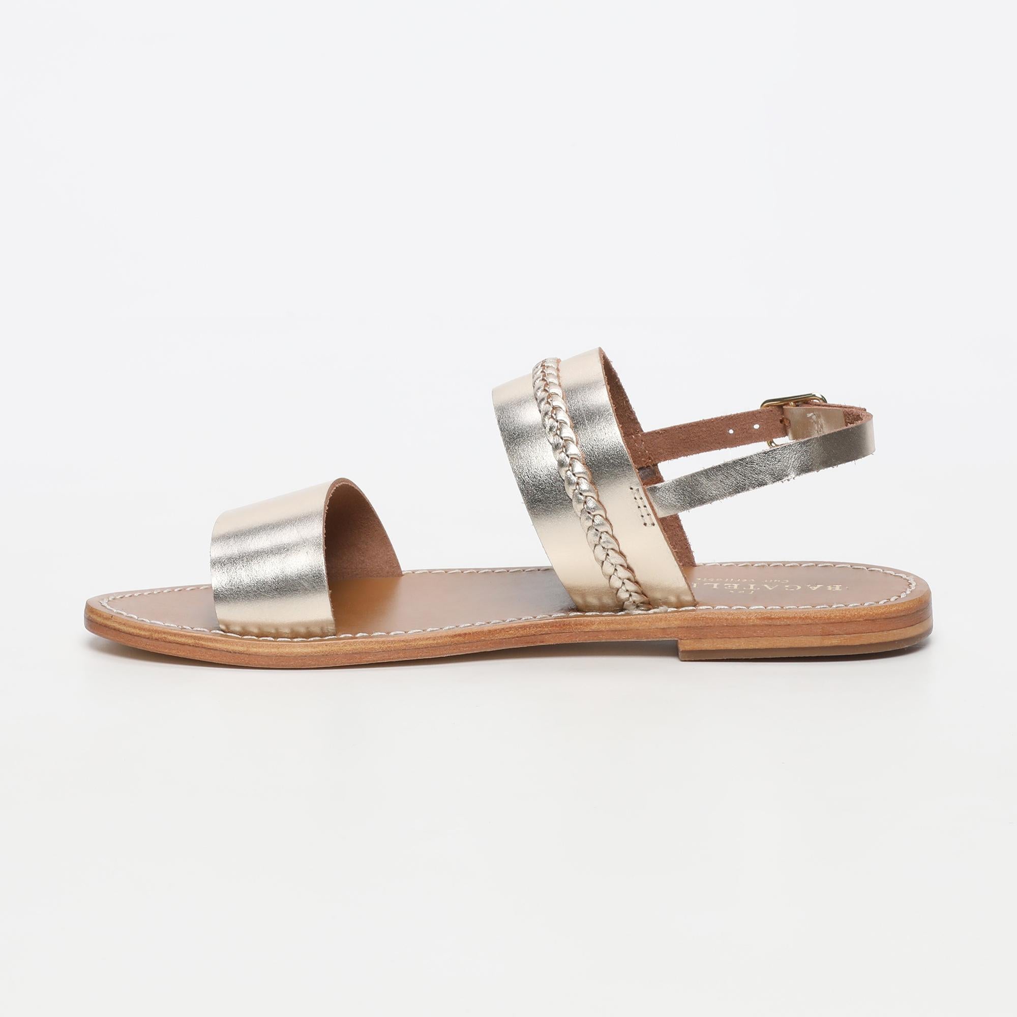 CHAMPA sandales en cuir gold