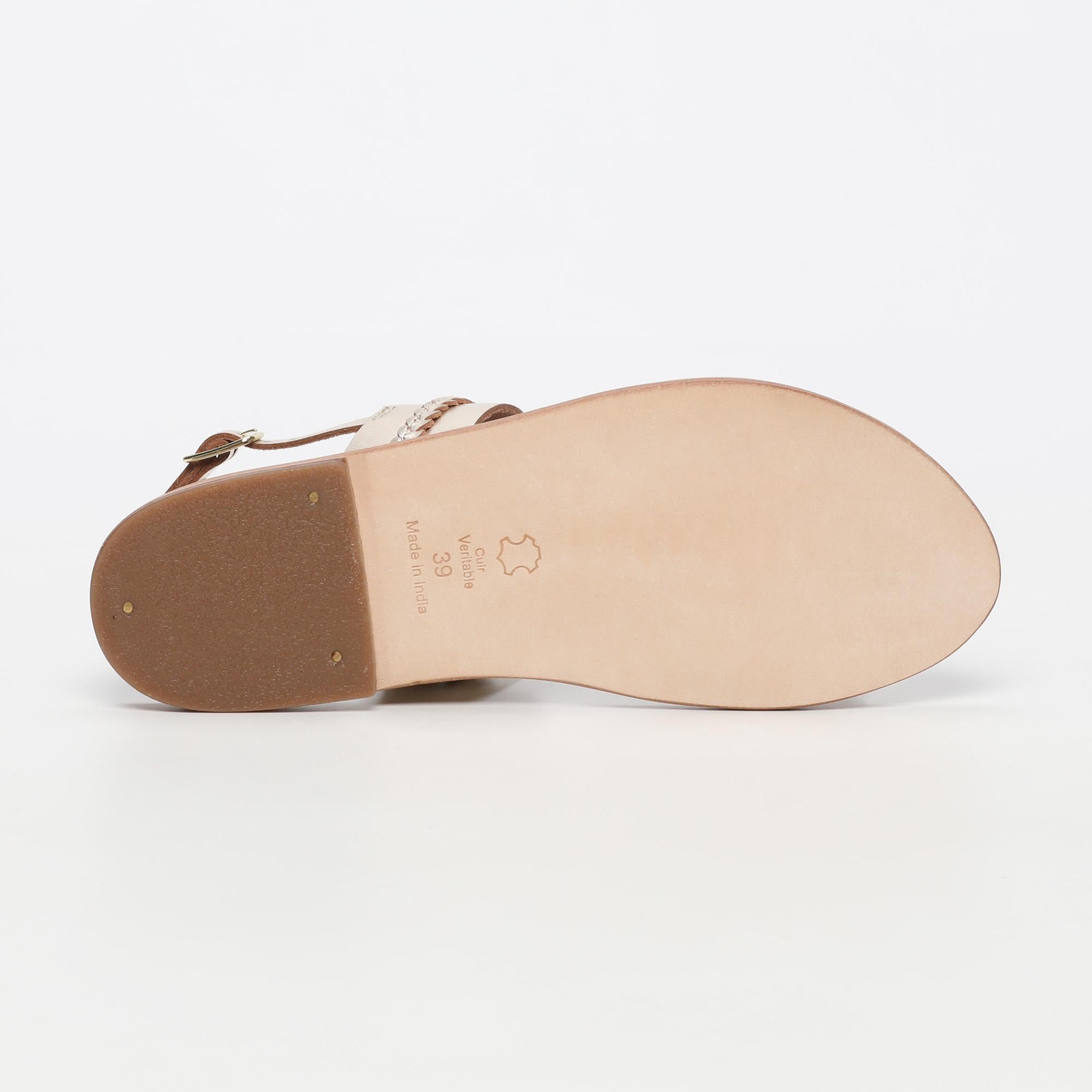 CHAMPA sandales en cuir gold