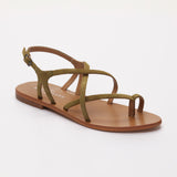 CLARA sandales en cuir olive