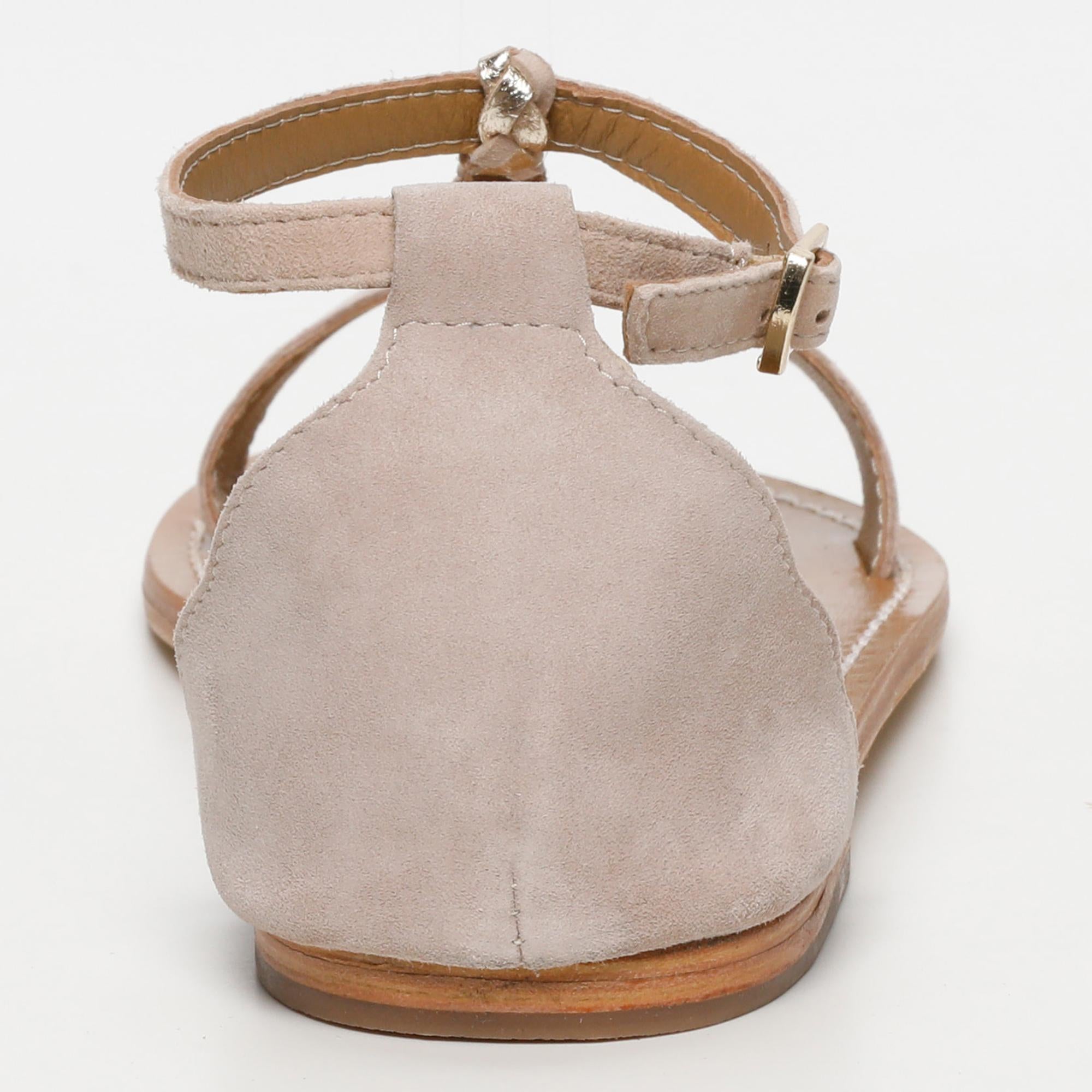 CLARK sandales en cuir lightbeige+gold