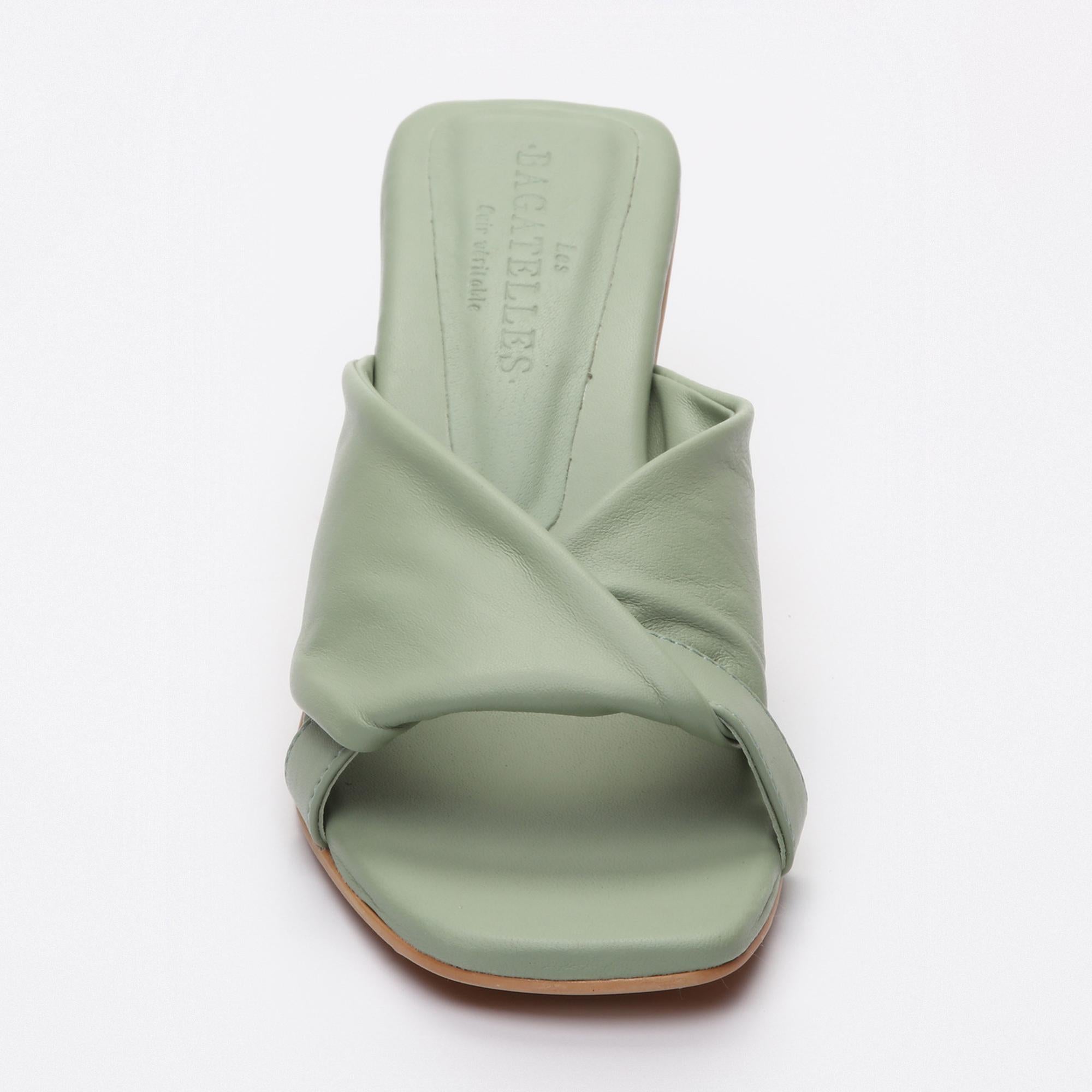 COAHOMA sandales en cuir lightgreen
