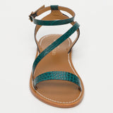 CONEY sandales en cuir greencroco
