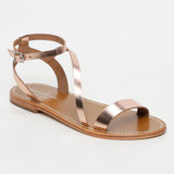 CONEY sandales en cuir rosegold