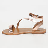CONEY sandales en cuir rosegold