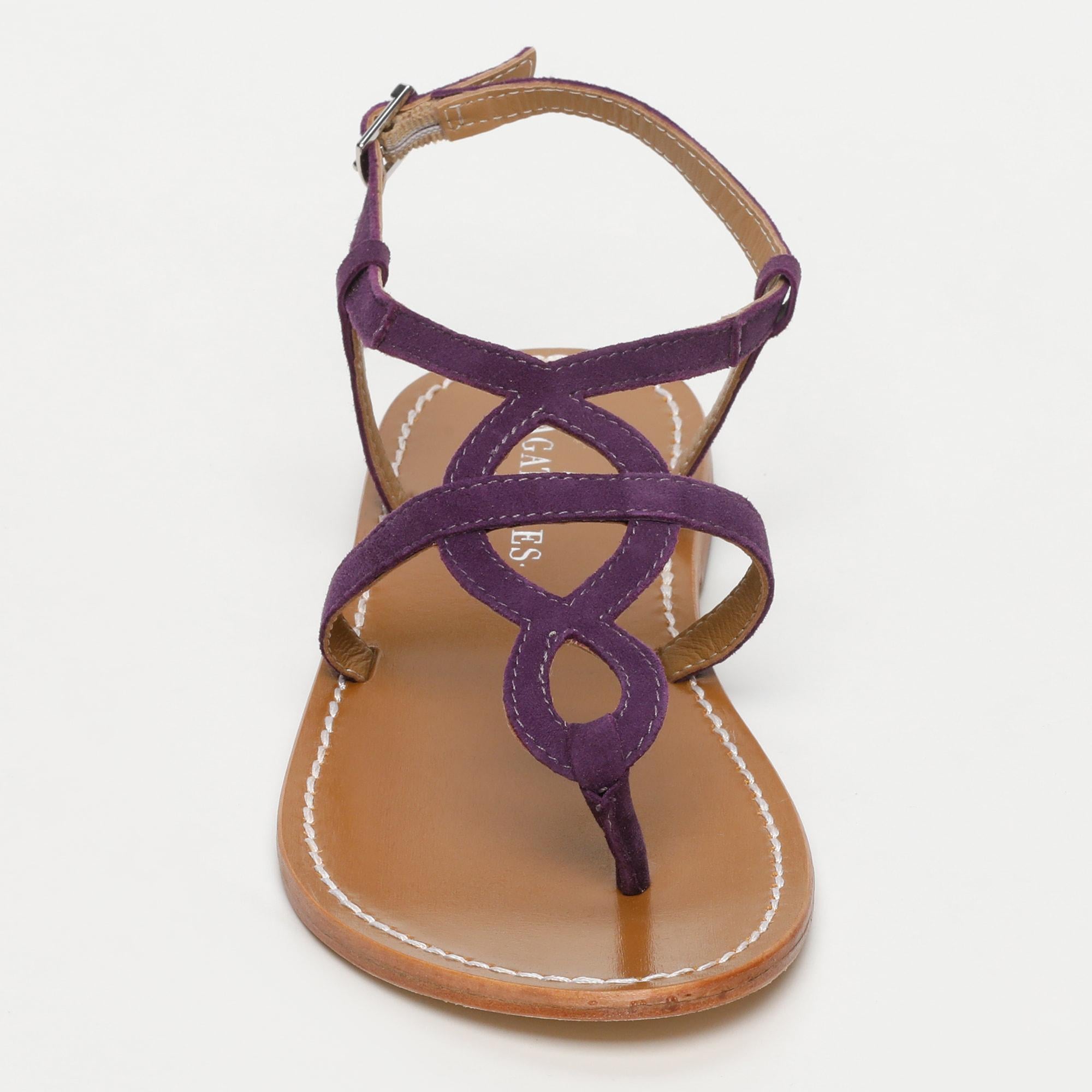 CONFITE sandales en cuir amethyst