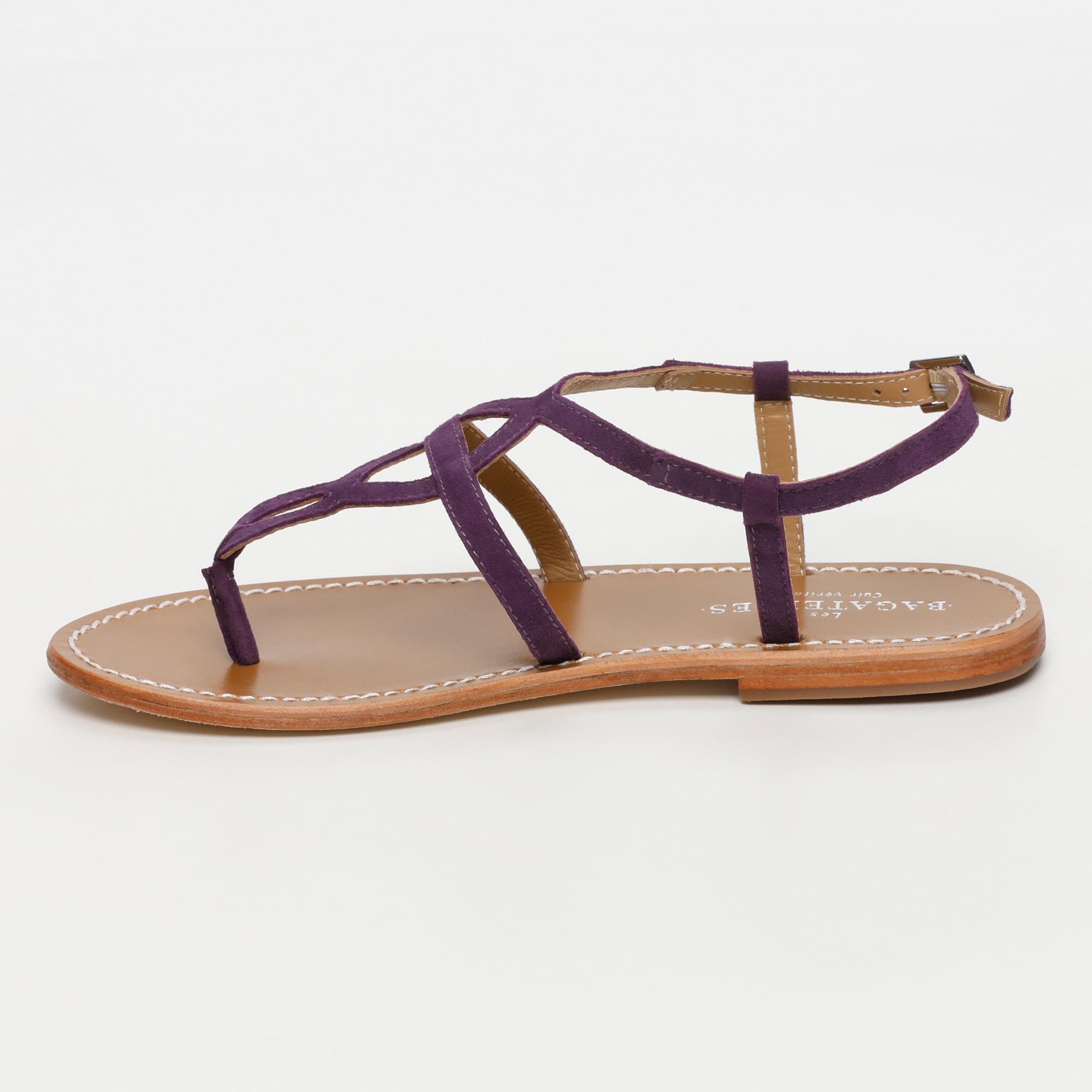CONFITE sandales en cuir amethyst
