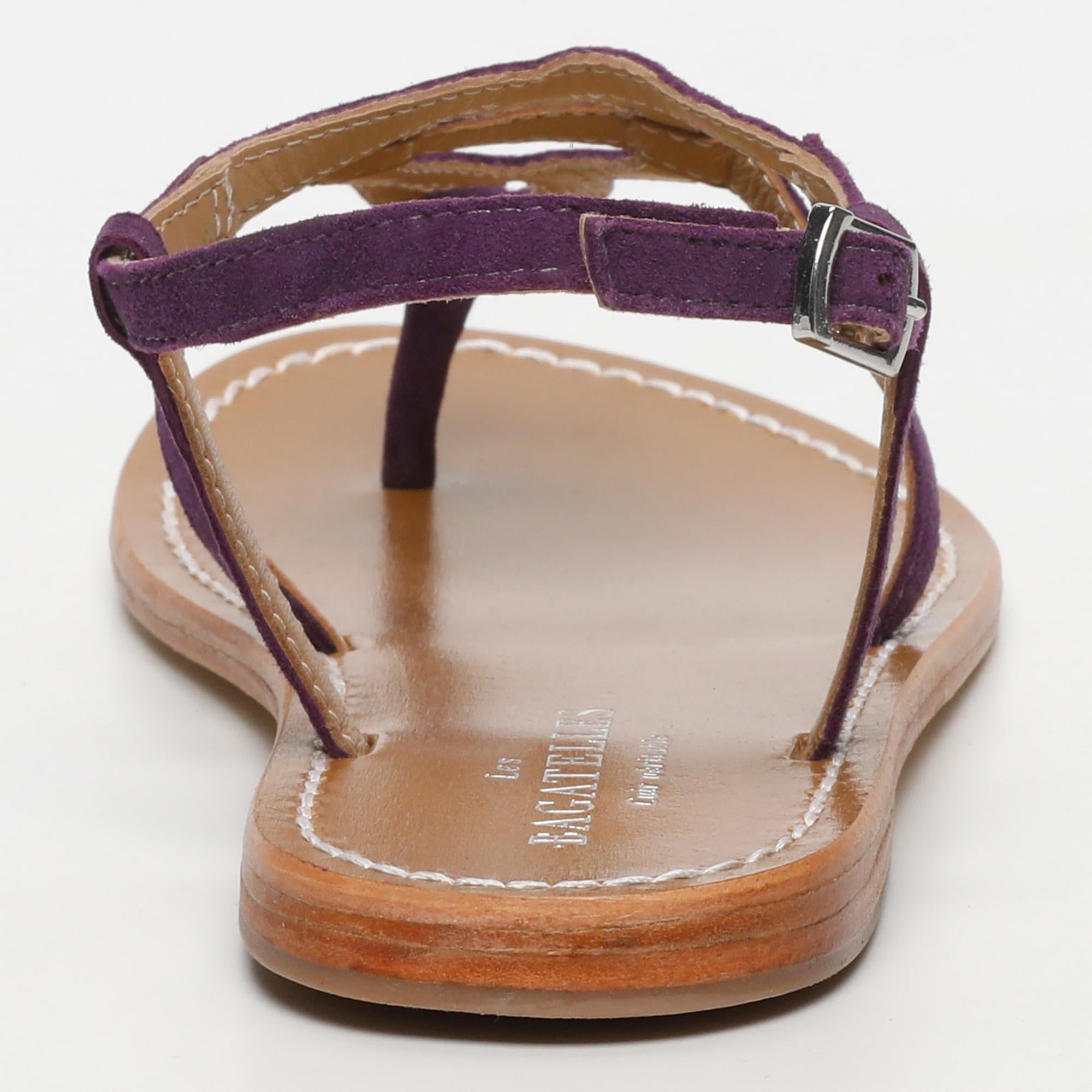 CONFITE sandales en cuir amethyst