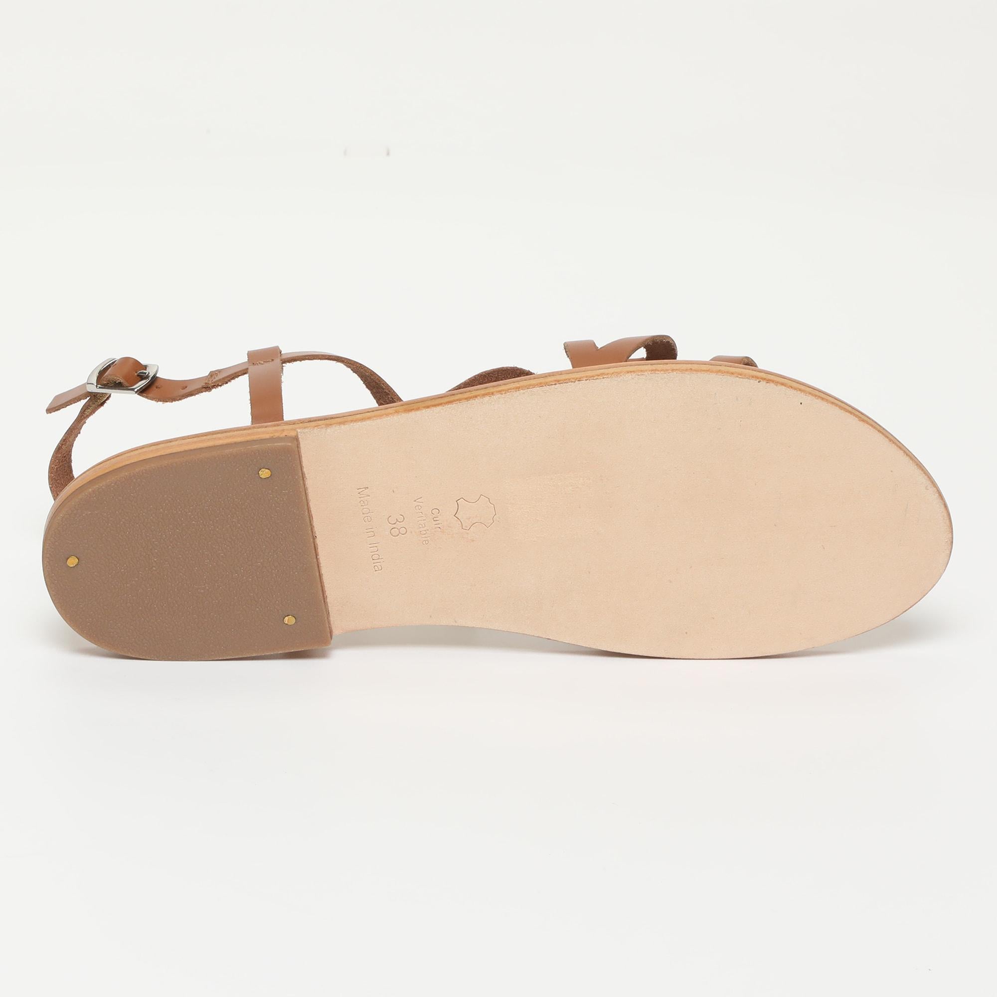 CORCOVADO sandales en cuir camel