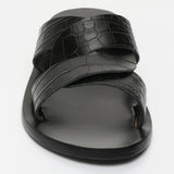 ADITRI mules en cuir blackcroco