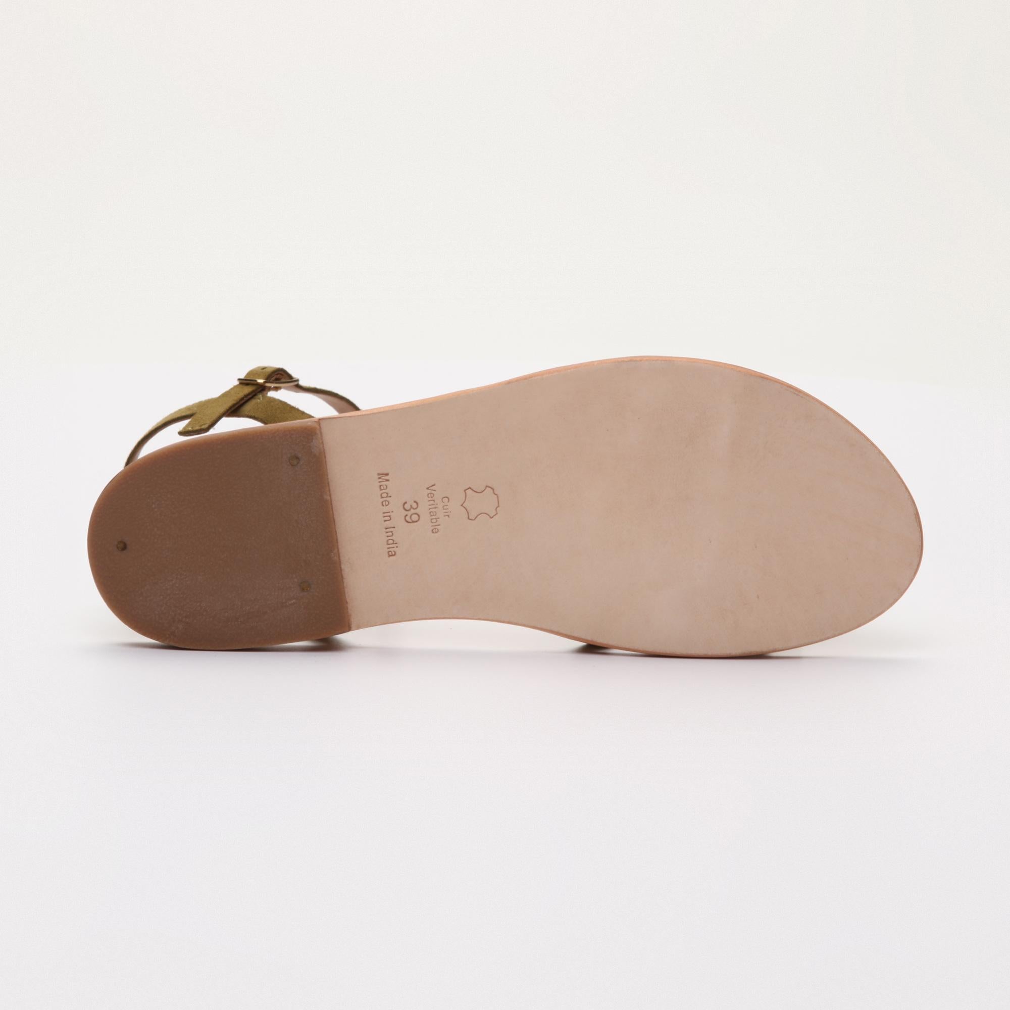 DIA sandales en cuir olive
