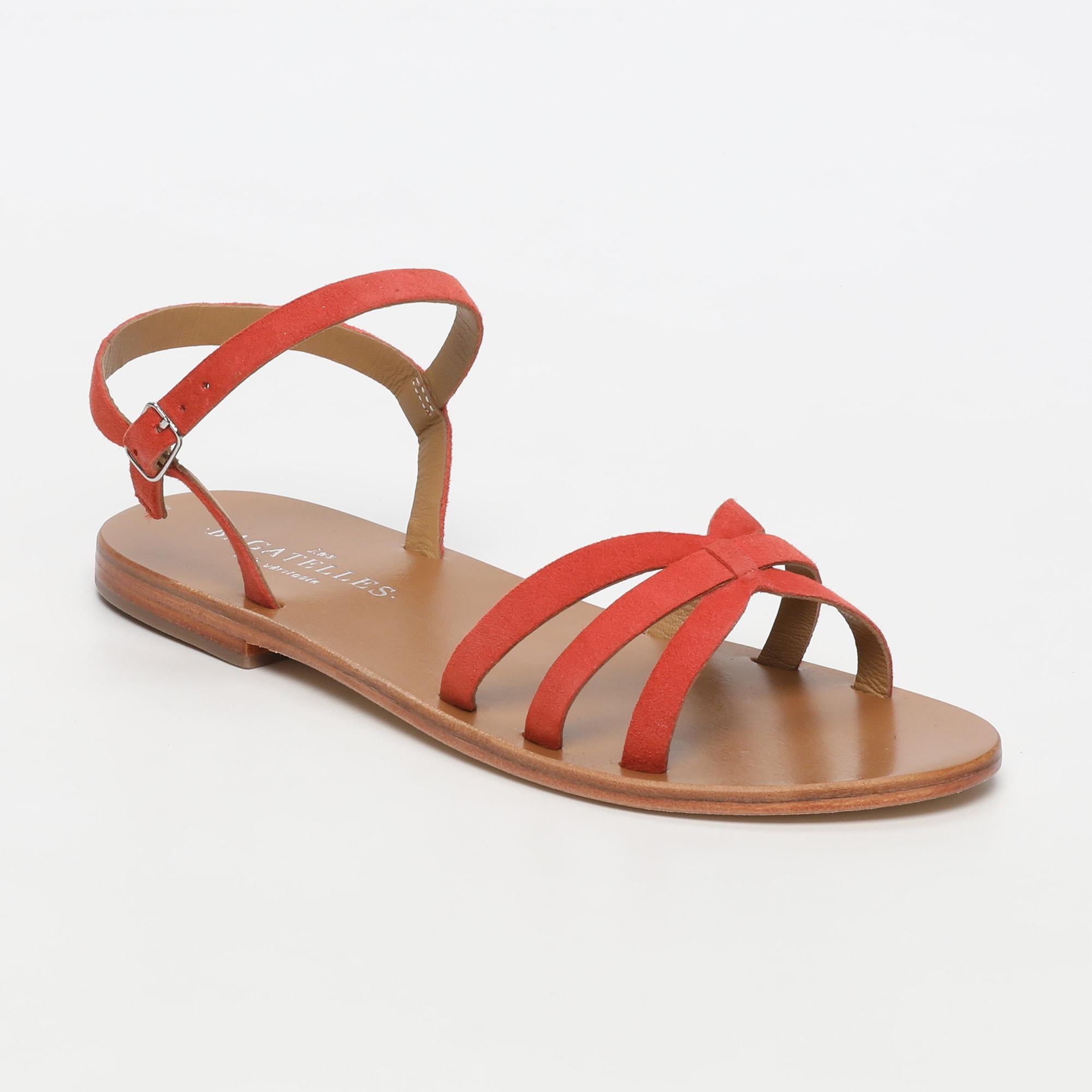 DIA sandales en cuir orange