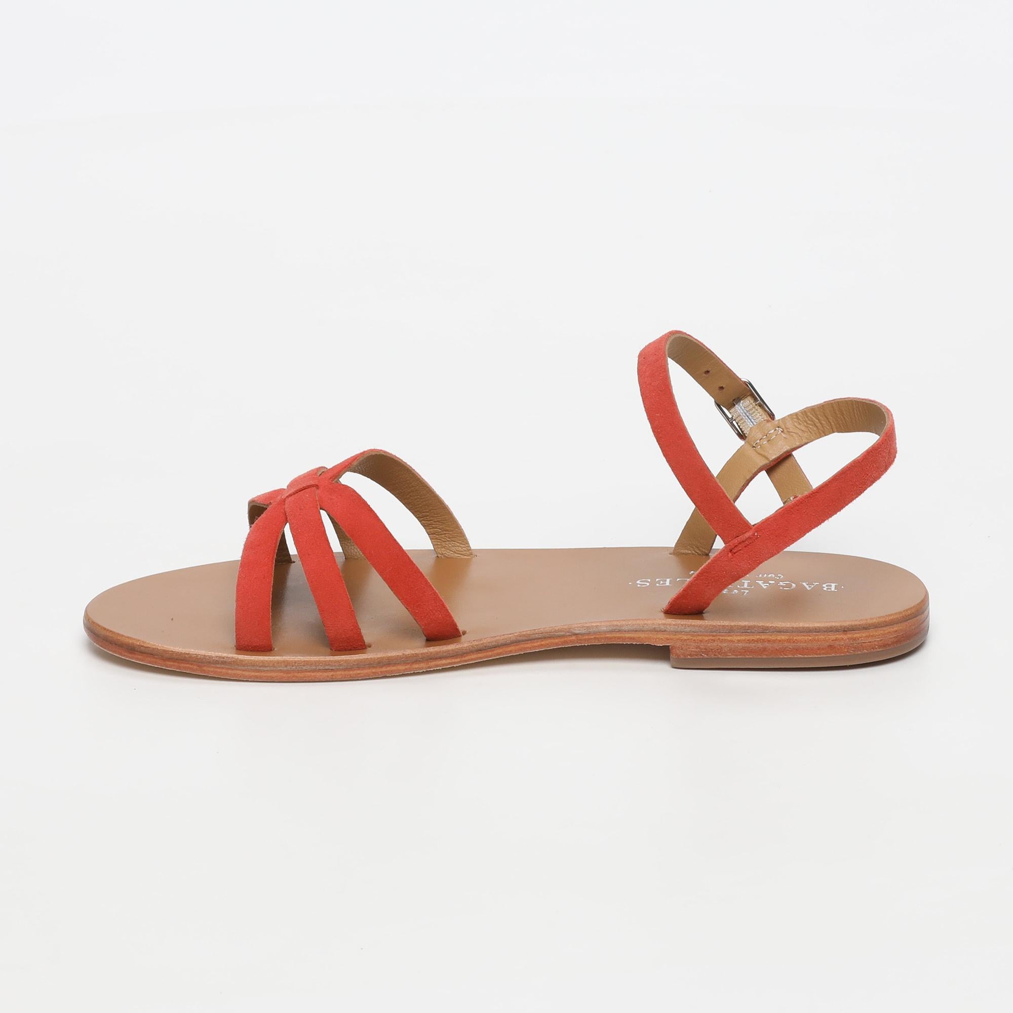 DIA sandales en cuir orange