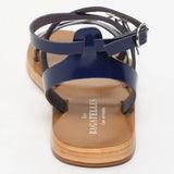 ABHIRI sandales en cuir midnight verni
