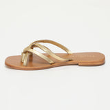 EGANA sandales en cuir darkgold