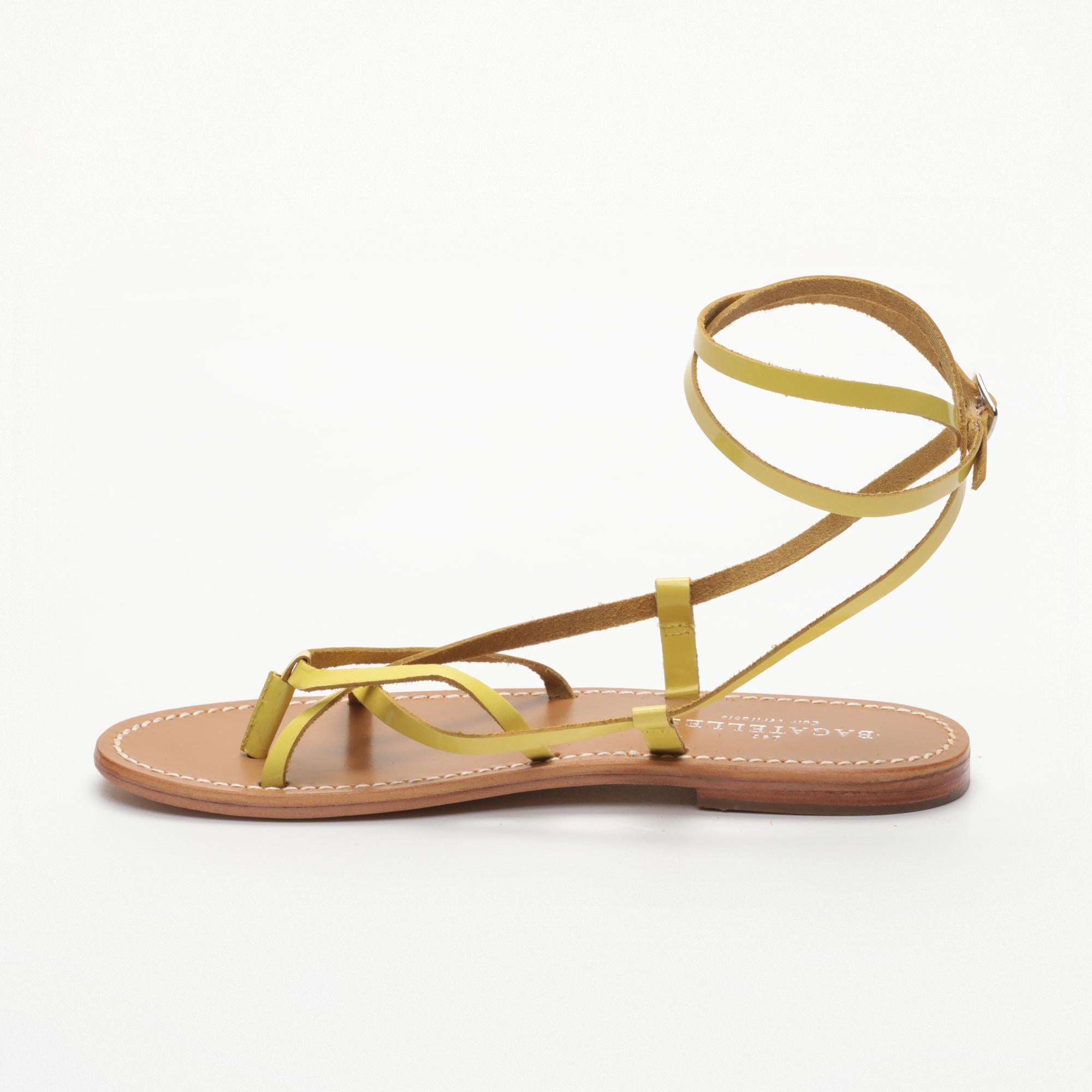 ELANIE sandales en cuir lemon