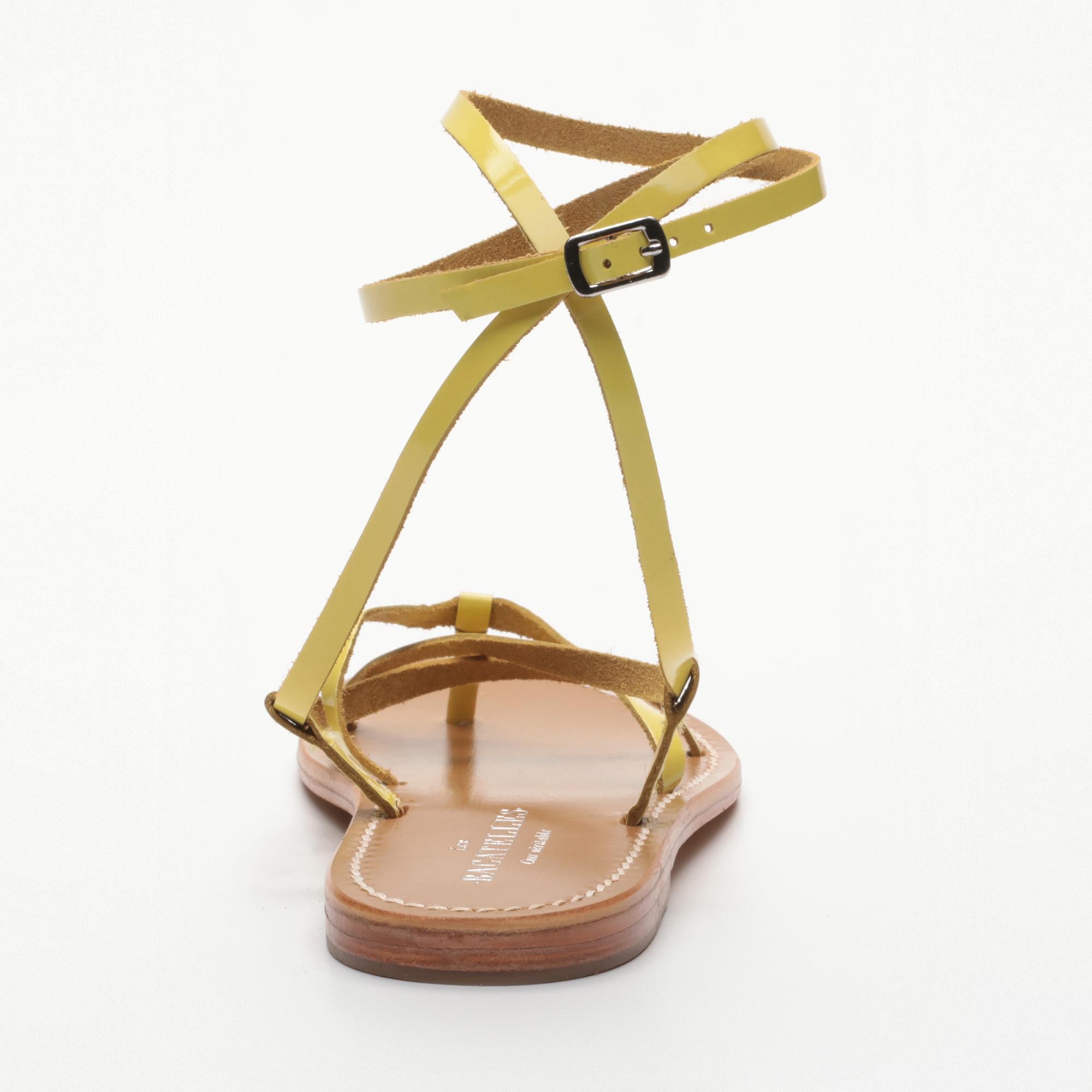 ELANIE sandales en cuir lemon