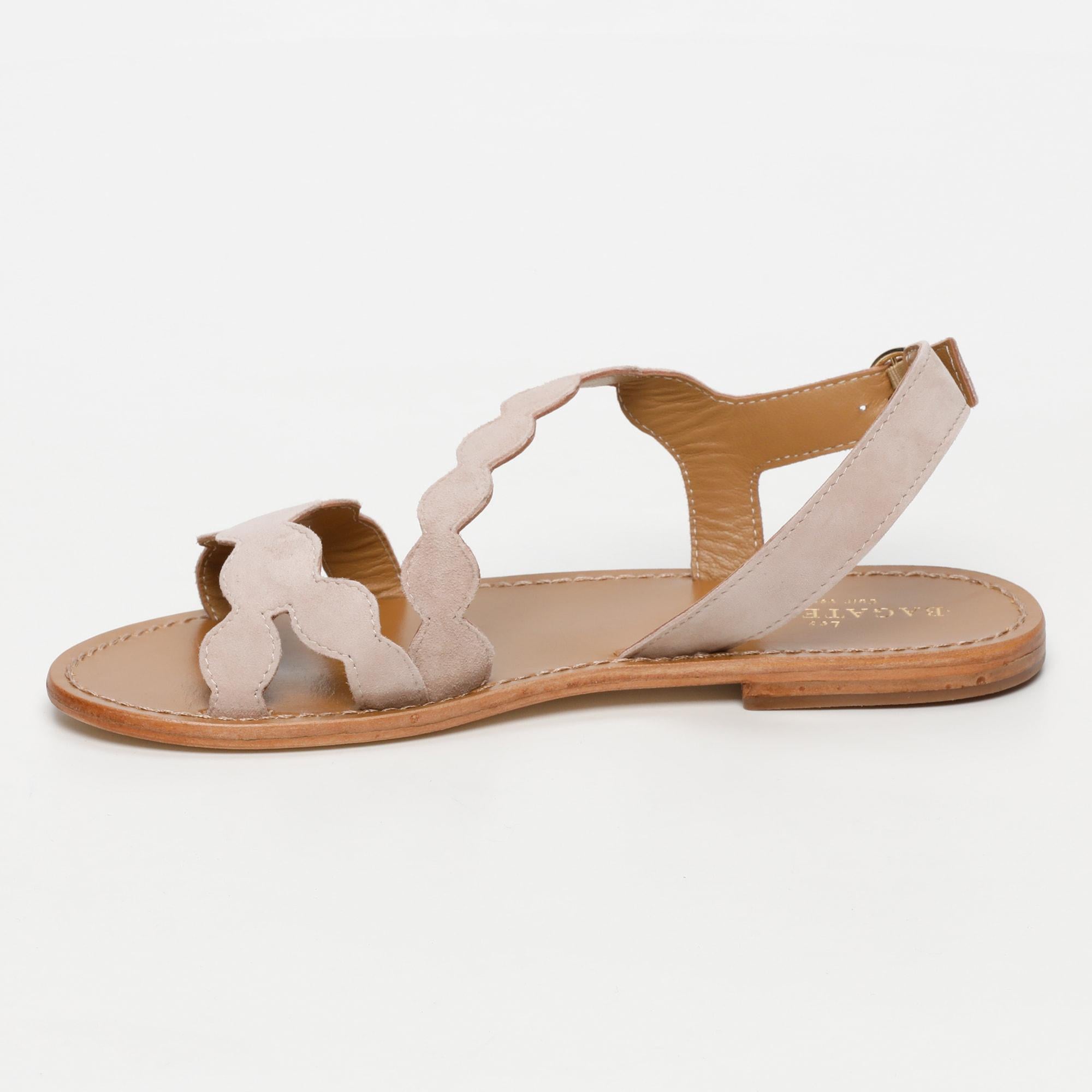 ESTOMBA sandales en cuir lightbeige