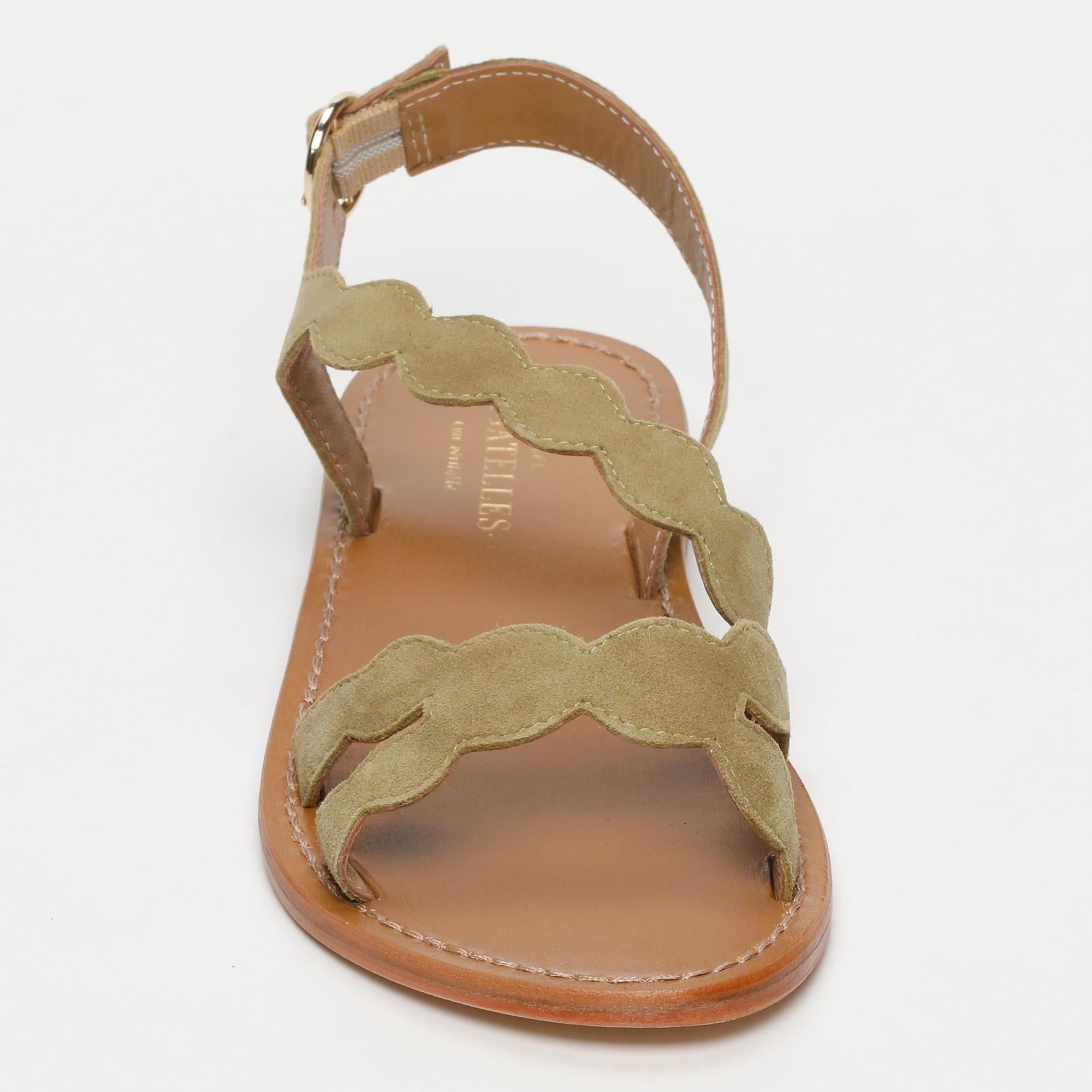 ESTOMBA sandales en cuir olive