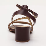 ETANIA sandales en cuir burgundy
