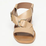 ABHAYD sandales en cuir sable