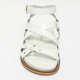 MIRA sandales en cuir blanc
