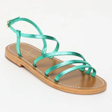 AHI sandales en cuir diabolo mint metal