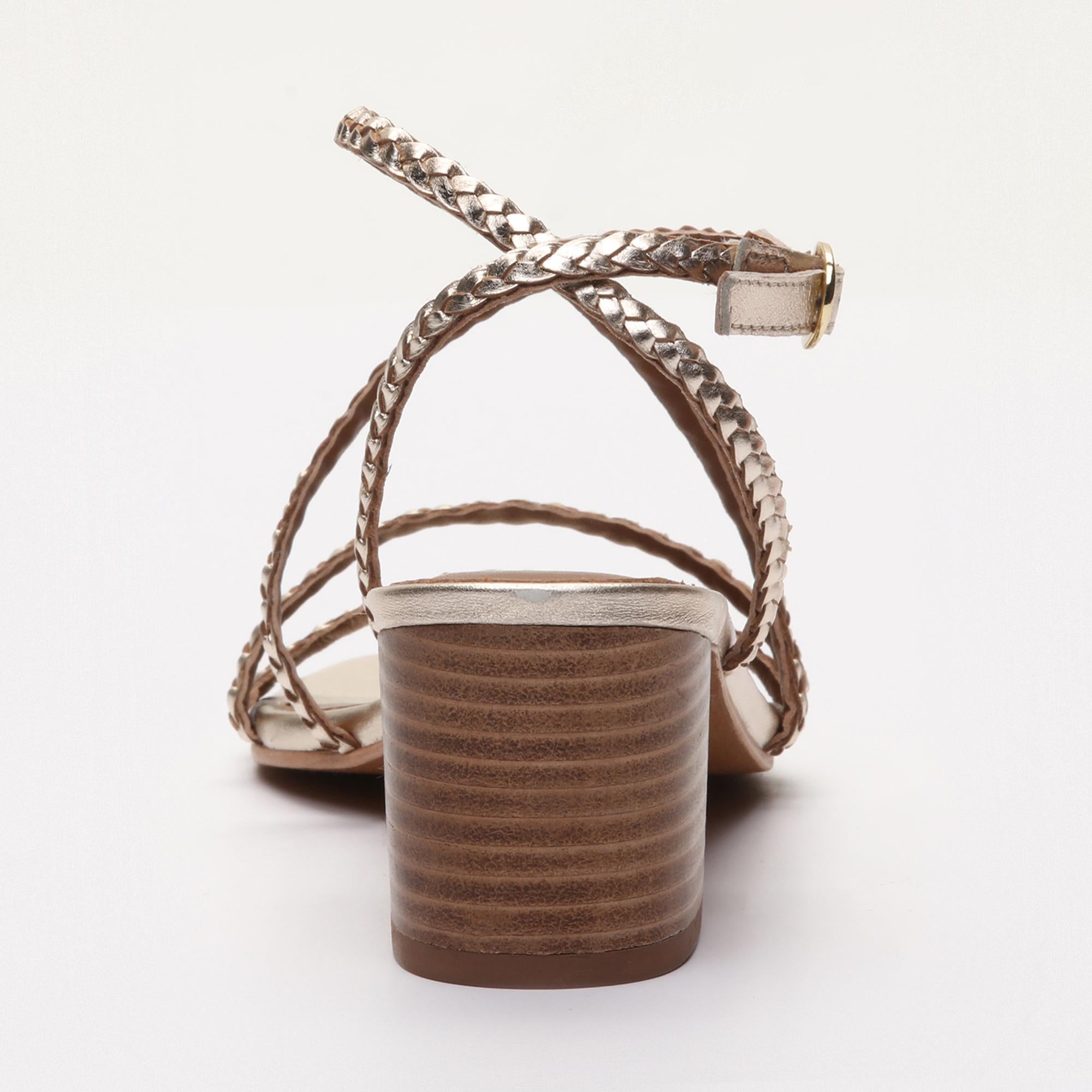 GEORGIANNA sandales en cuir gold