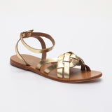 GIANA Sandale brillante en cuir