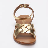 GIANA Sandale brillante en cuir