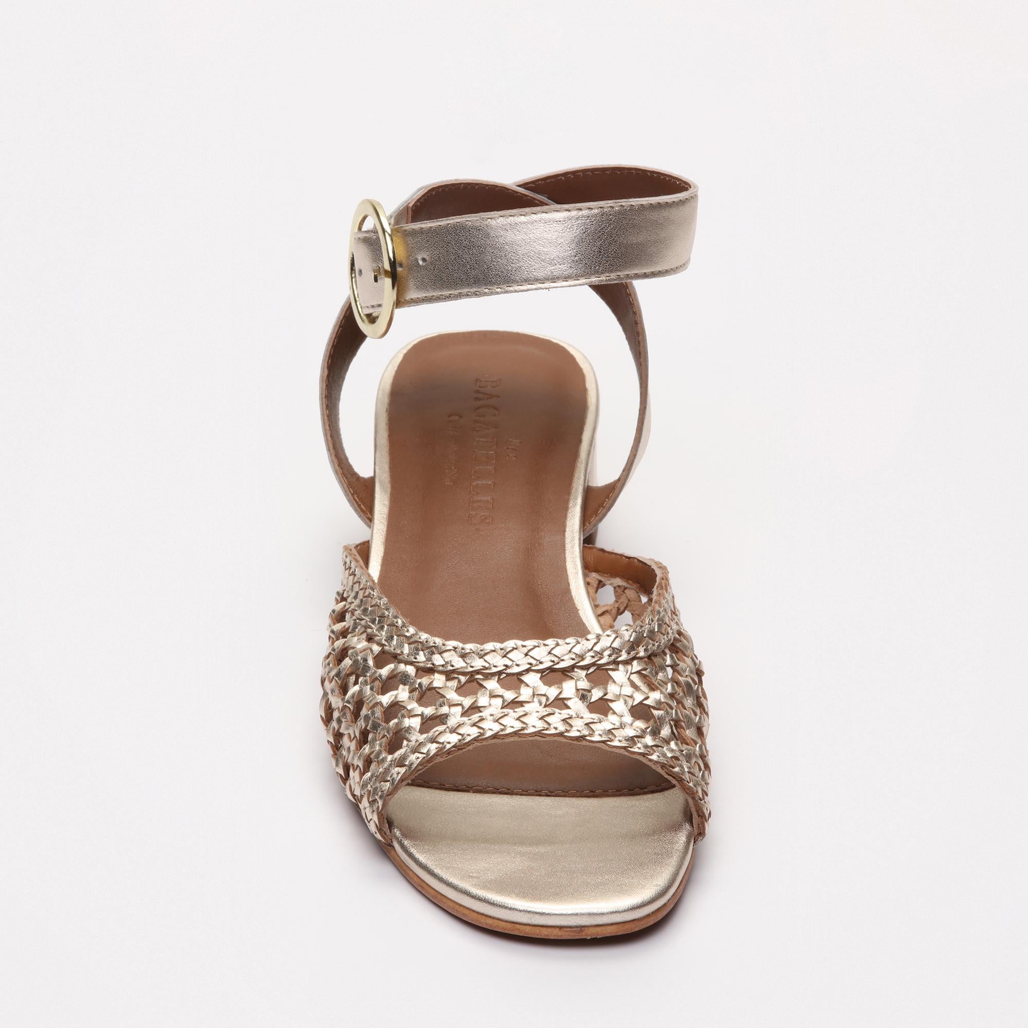 GREEK sandales en cuir gold