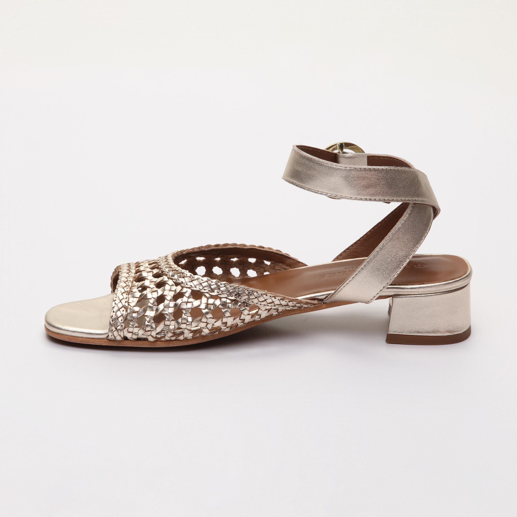 GREEK sandales en cuir gold