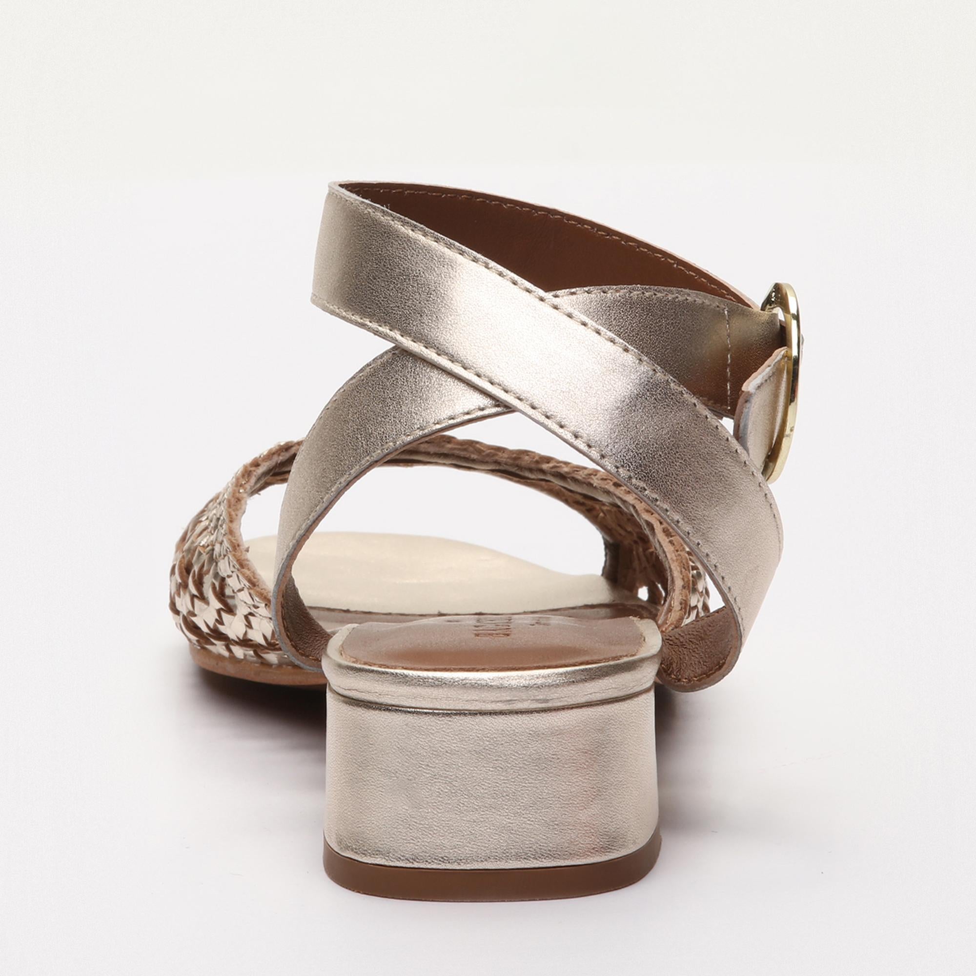GREEK sandales en cuir gold