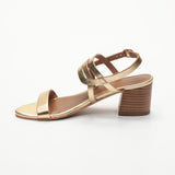 GRETEL sandales en cuir darkgold