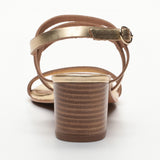 GRETEL sandales en cuir darkgold