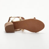 GRETEL sandales en cuir darkgold
