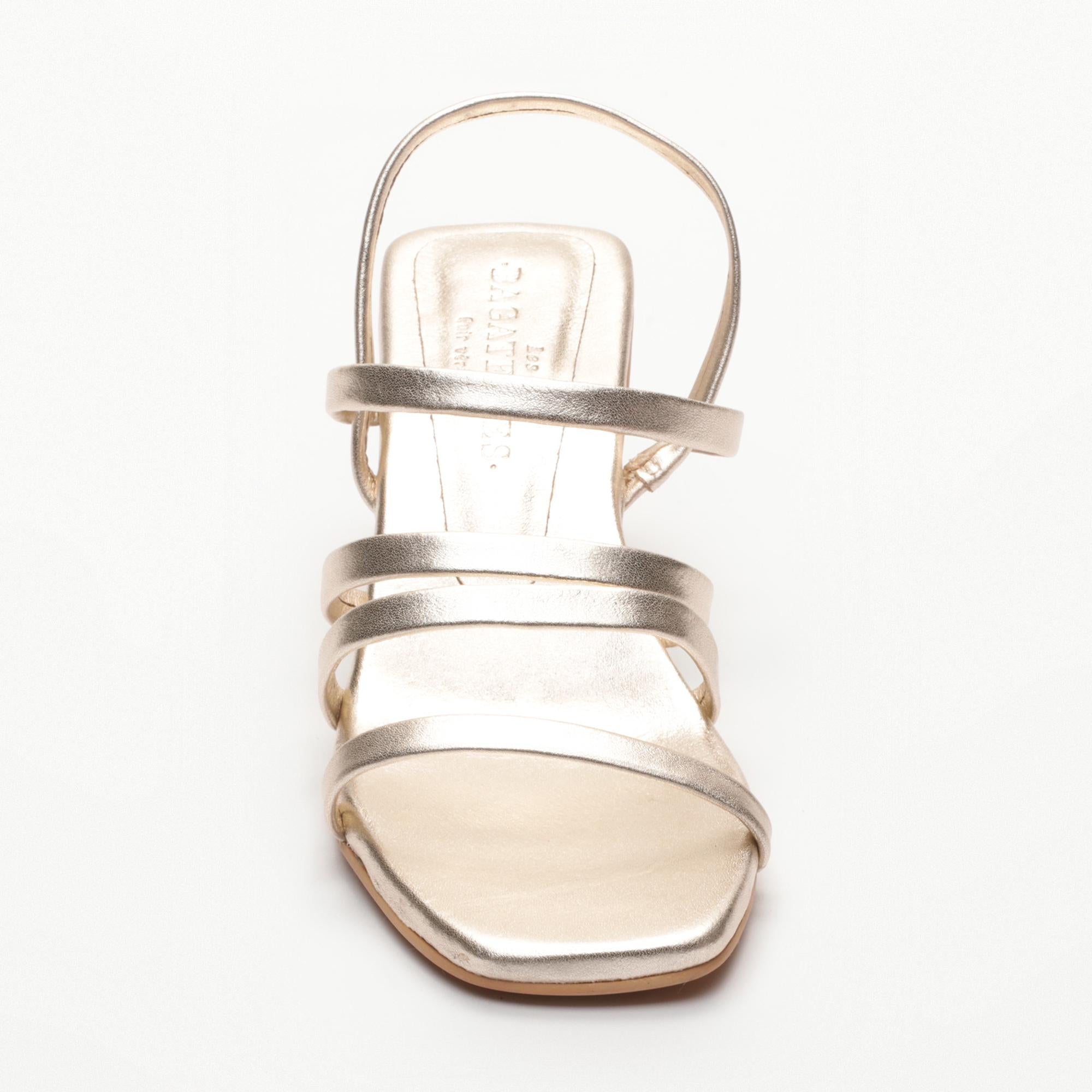 GREY sandales en cuir platinium