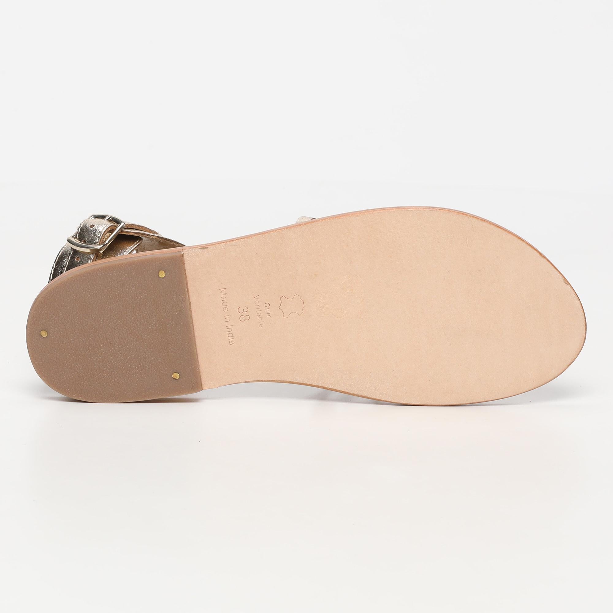 GUALJAINA  sandales en cuir gold