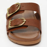 AISHANI sandales en cuir marron lézard