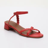 HACHI sandales en cuir lightred