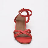 HACHI sandales en cuir lightred