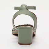HUYANA sandales en cuir ltgreen