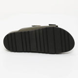 AISHANI sandales en cuir kaki foncé