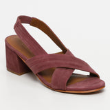 ISI sandales en cuir burgundy