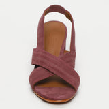 ISI sandales en cuir burgundy