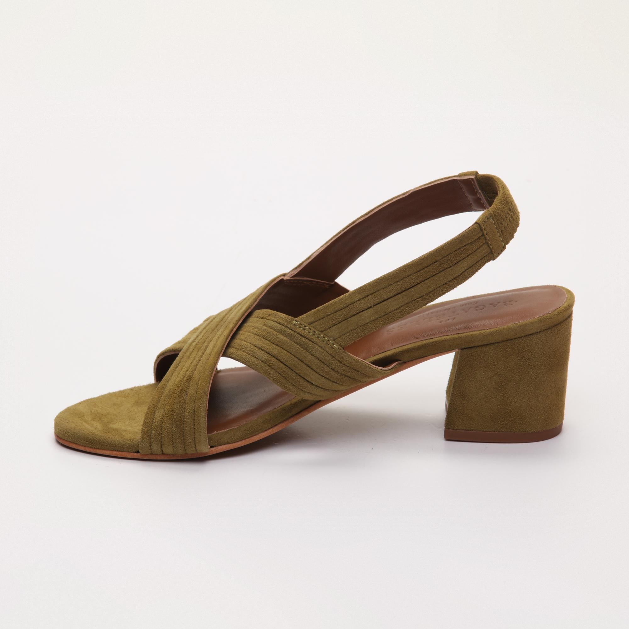 ISI sandales en cuir olive