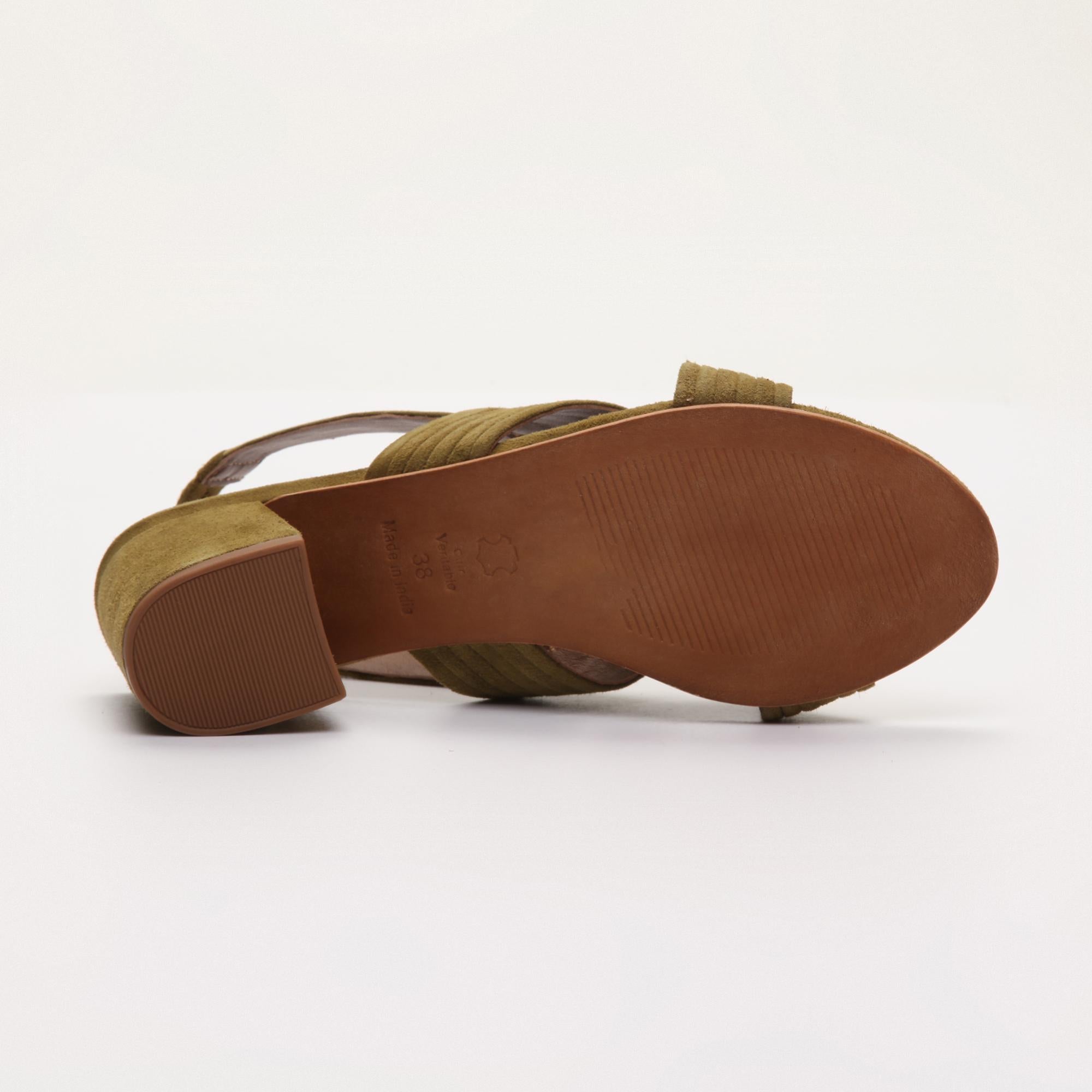 ISI sandales en cuir olive