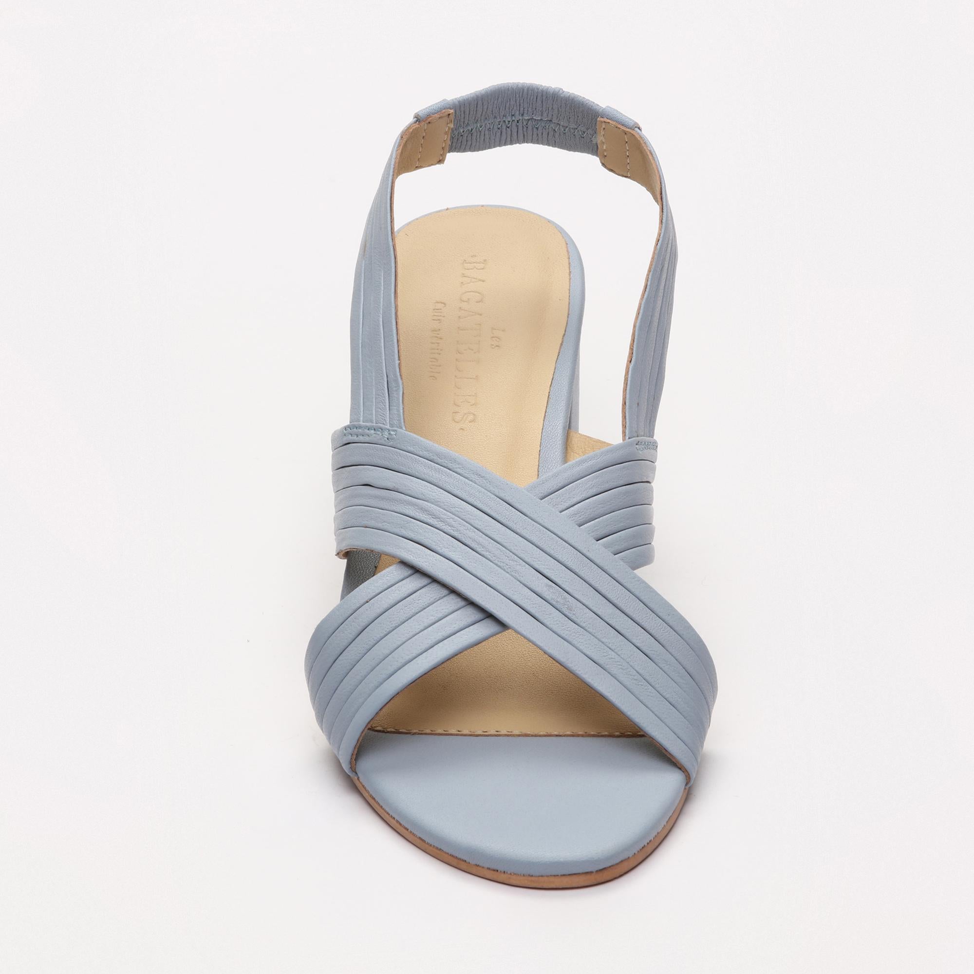 ISI sandales en cuir skyblue
